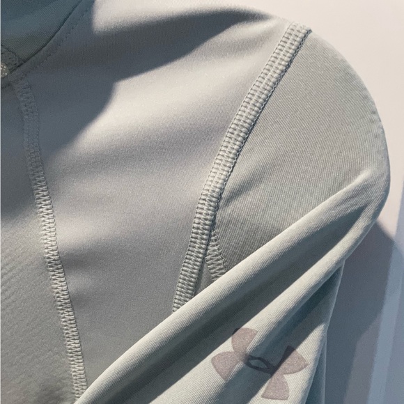 Under Armour Long-Sleeve ColdGear Reactor Green Hoodie XS Running Shirt - Picture 7 of 9